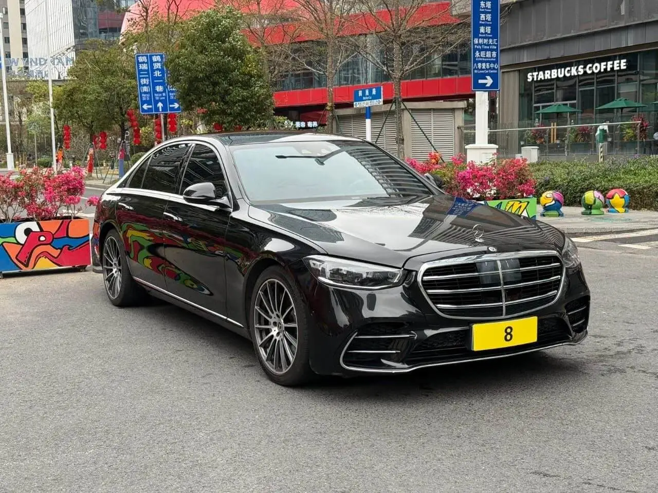 Mercedes S-Class chauffeur car with driver in China